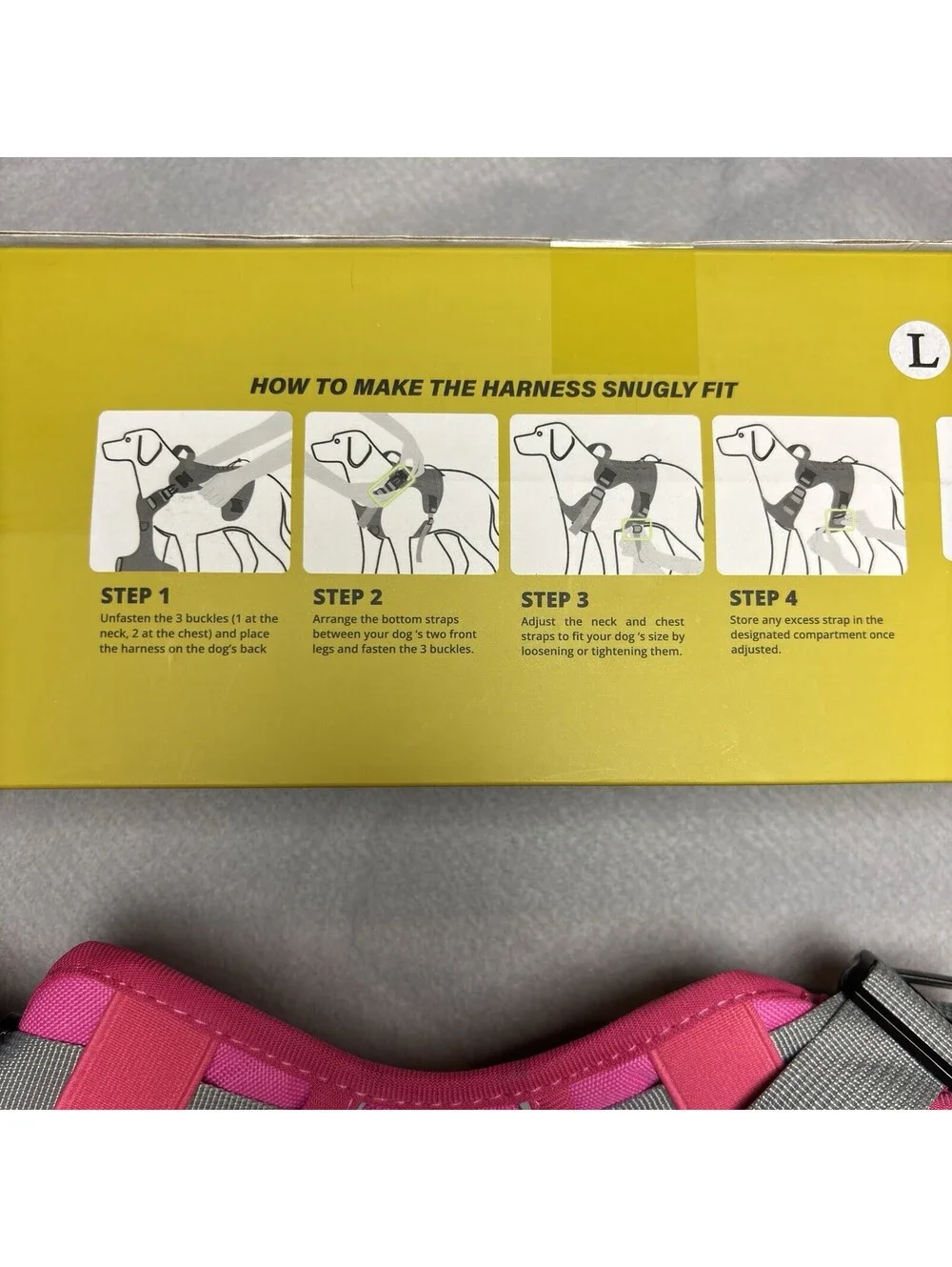 Tactical Dog Harness Vest Large Pink